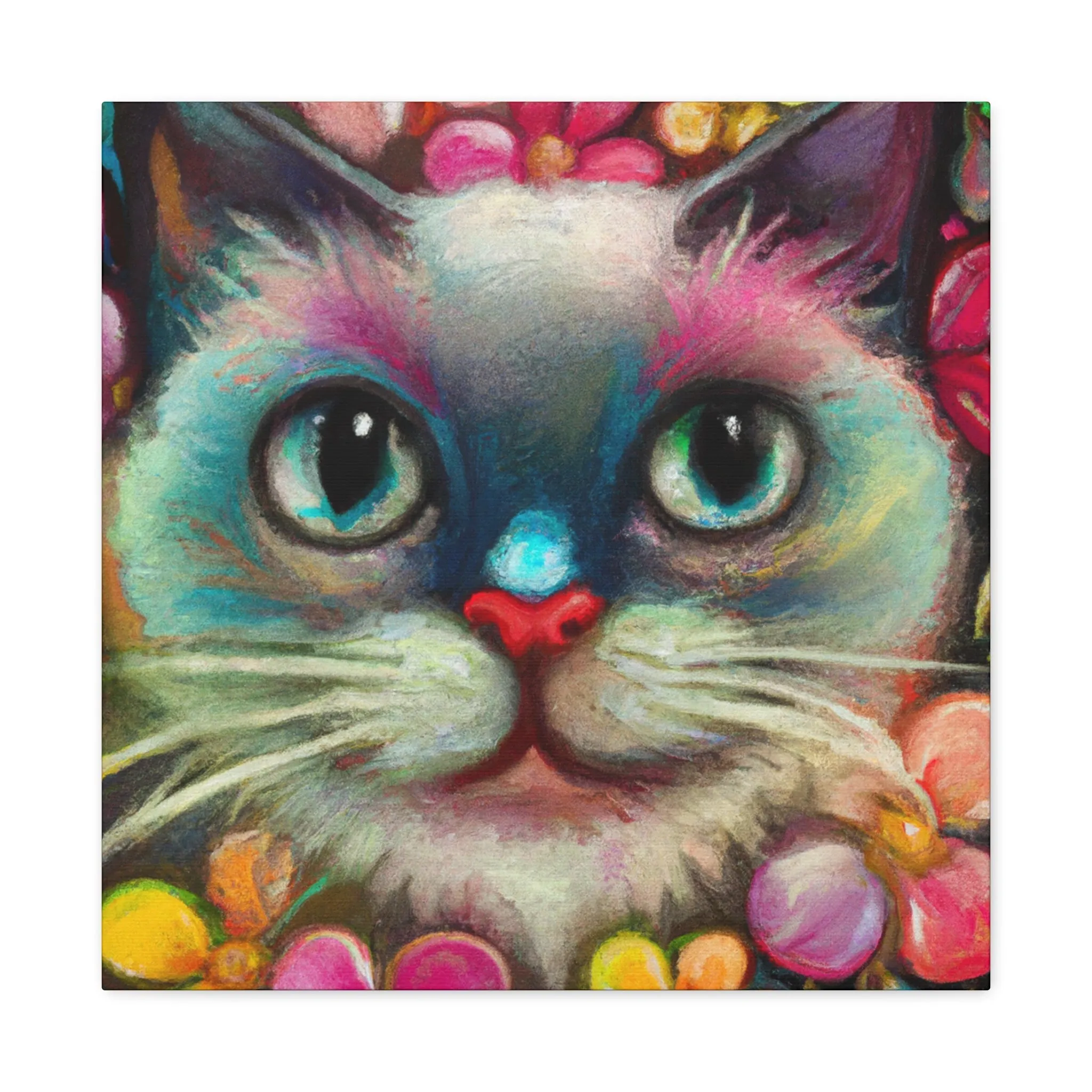 Feline FloraFade - Canvas