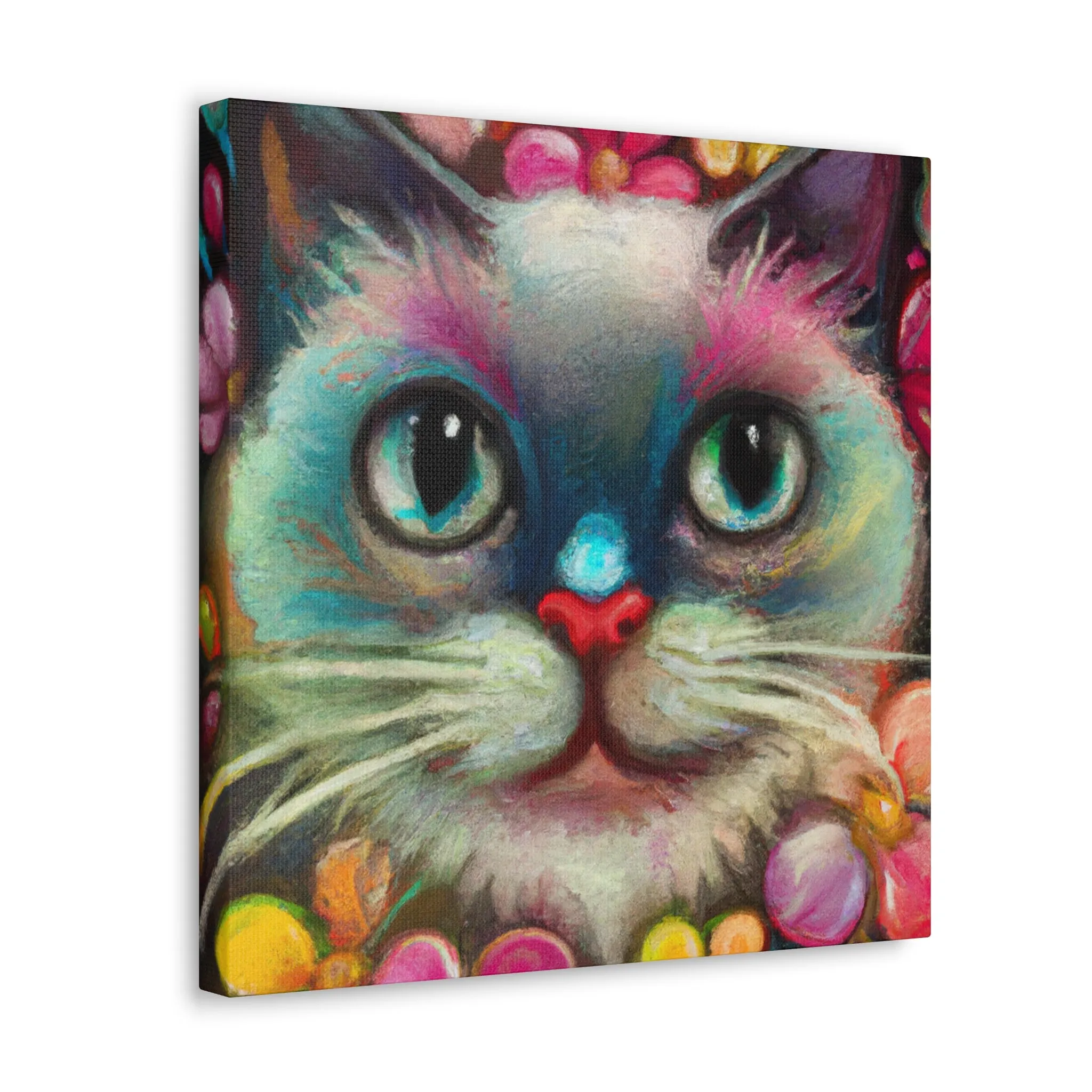 Feline FloraFade - Canvas