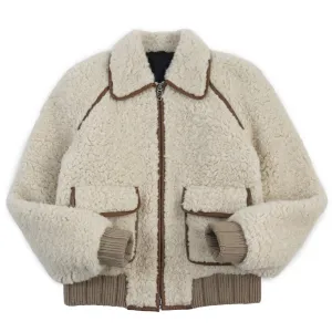 FENDI Blouson FW1163 wool Beige brown 46