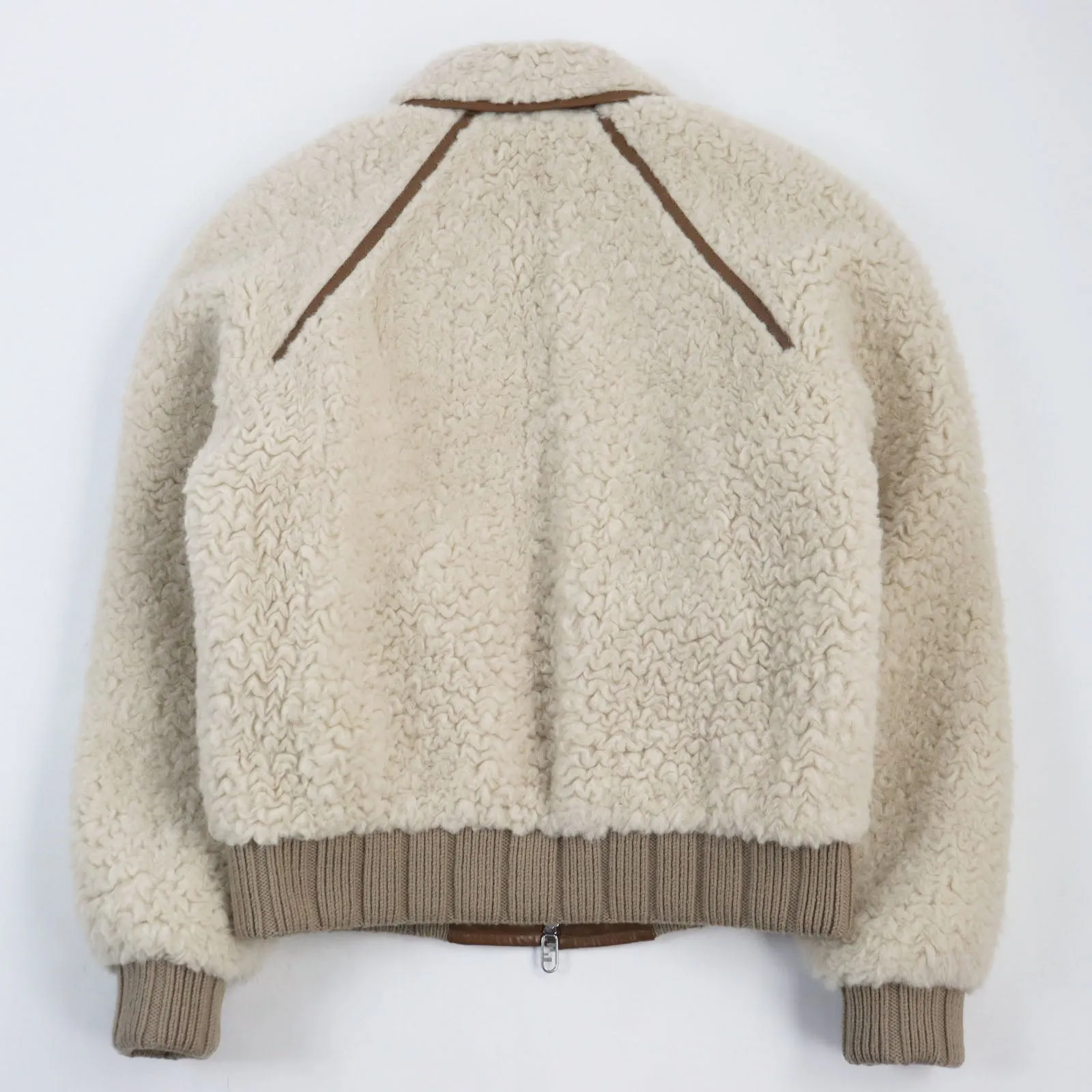 FENDI Blouson FW1163 wool Beige brown 46