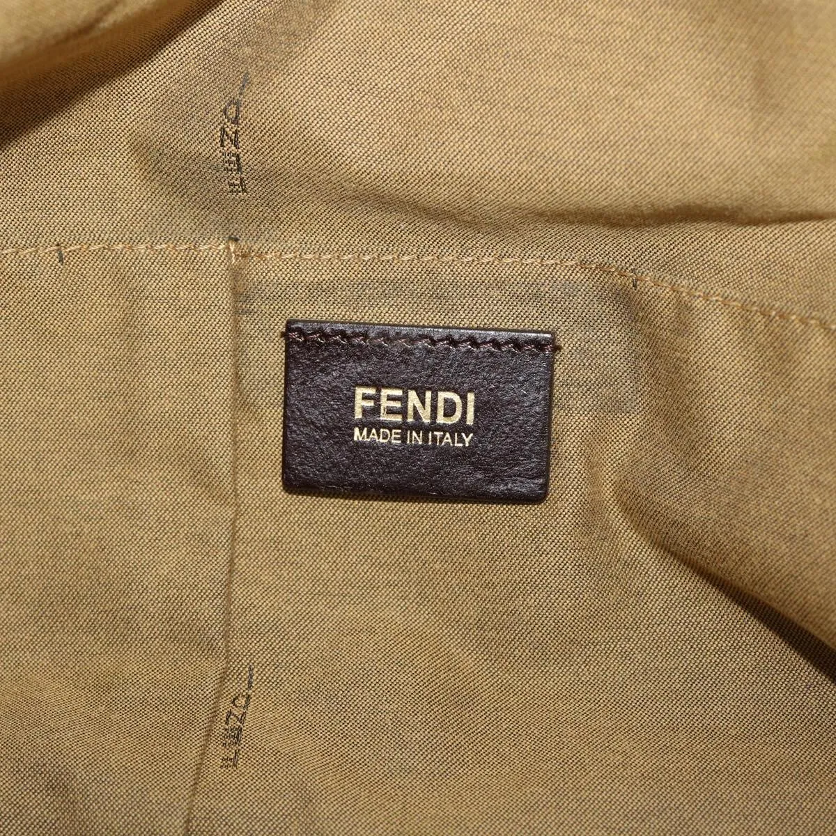 FENDI Tote Bag Leather Brown  hk725