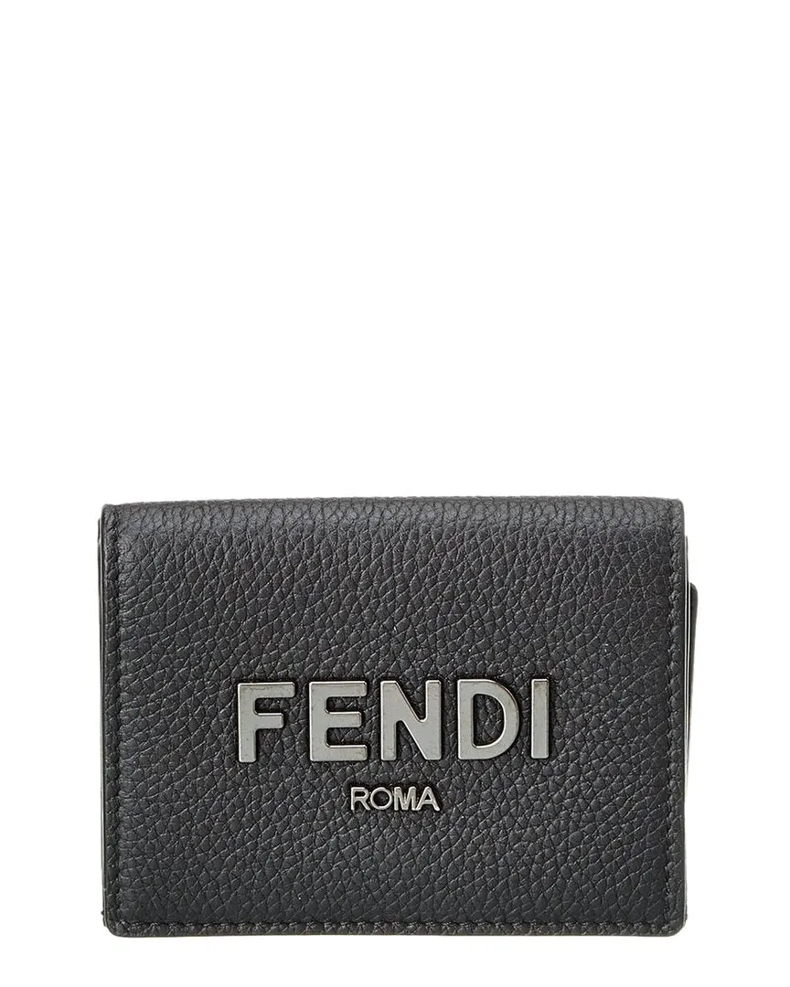 FENDI Trifold Leather Wallet