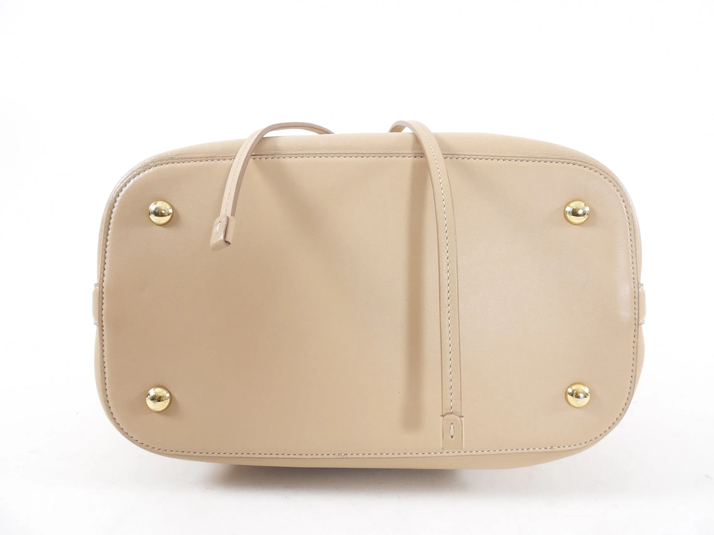 Ferragamo Sansy Light Beige Leather Two-Way Bucket Bag