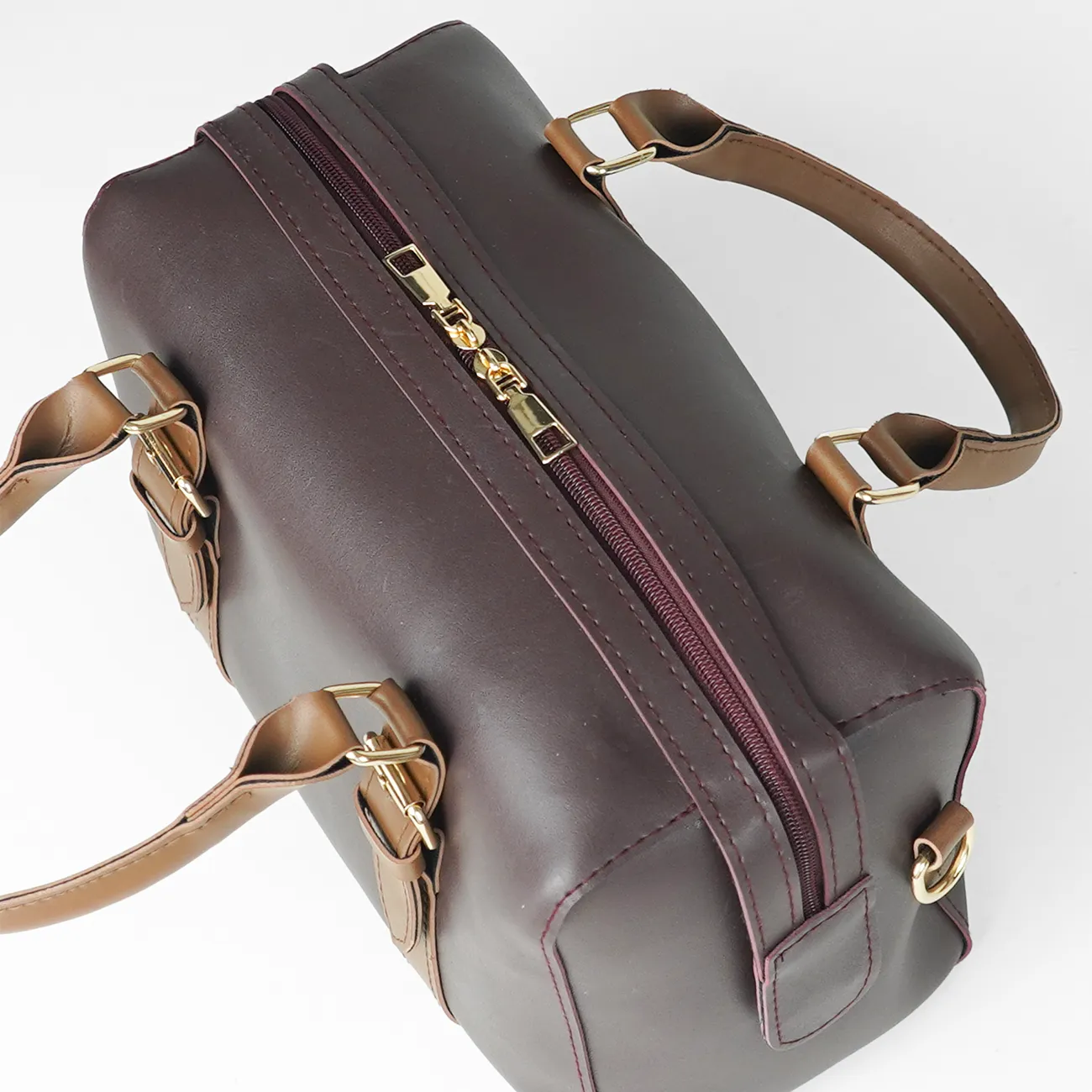 Fly bag maroon & brown