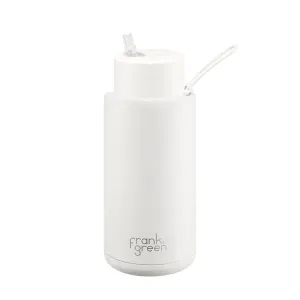 Frank Green Reusable Ceramic Bottle with Straw Lid Cloud 1L