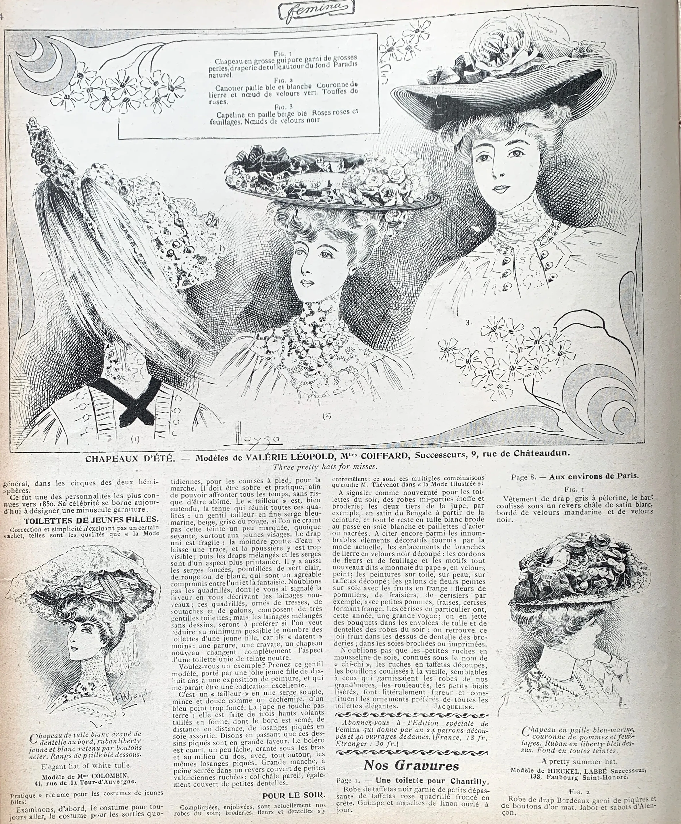 French Women's Lives 117 years ago - Fascinating May 1904 French Magazine FEMINA