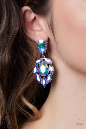 Galactic Go-Getter - Multi Colored Oil Spill Earrings - Paparazzi Accessories