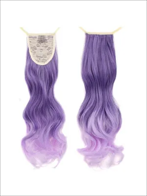 Girls Lilac Detachable Ponytail Hair Extension