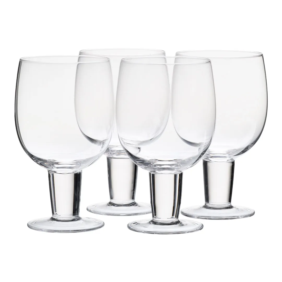 Glass Carafe Drinking Glasses - Set of 4