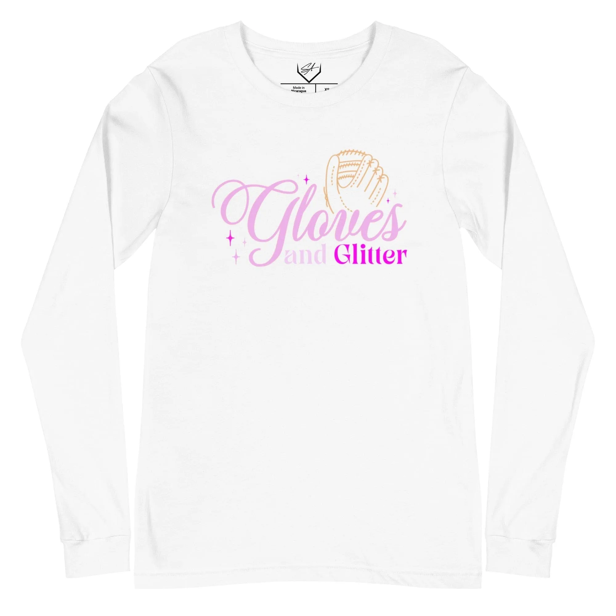 Gloves And Glitter Pink - Adult Long Sleeve