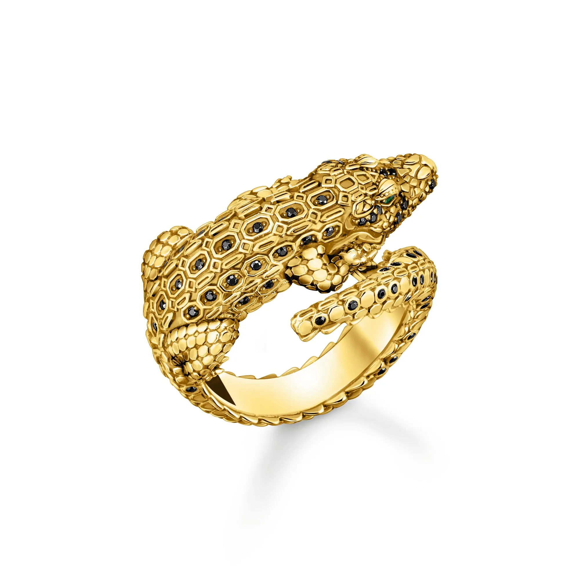 Gold Crocodile Ring