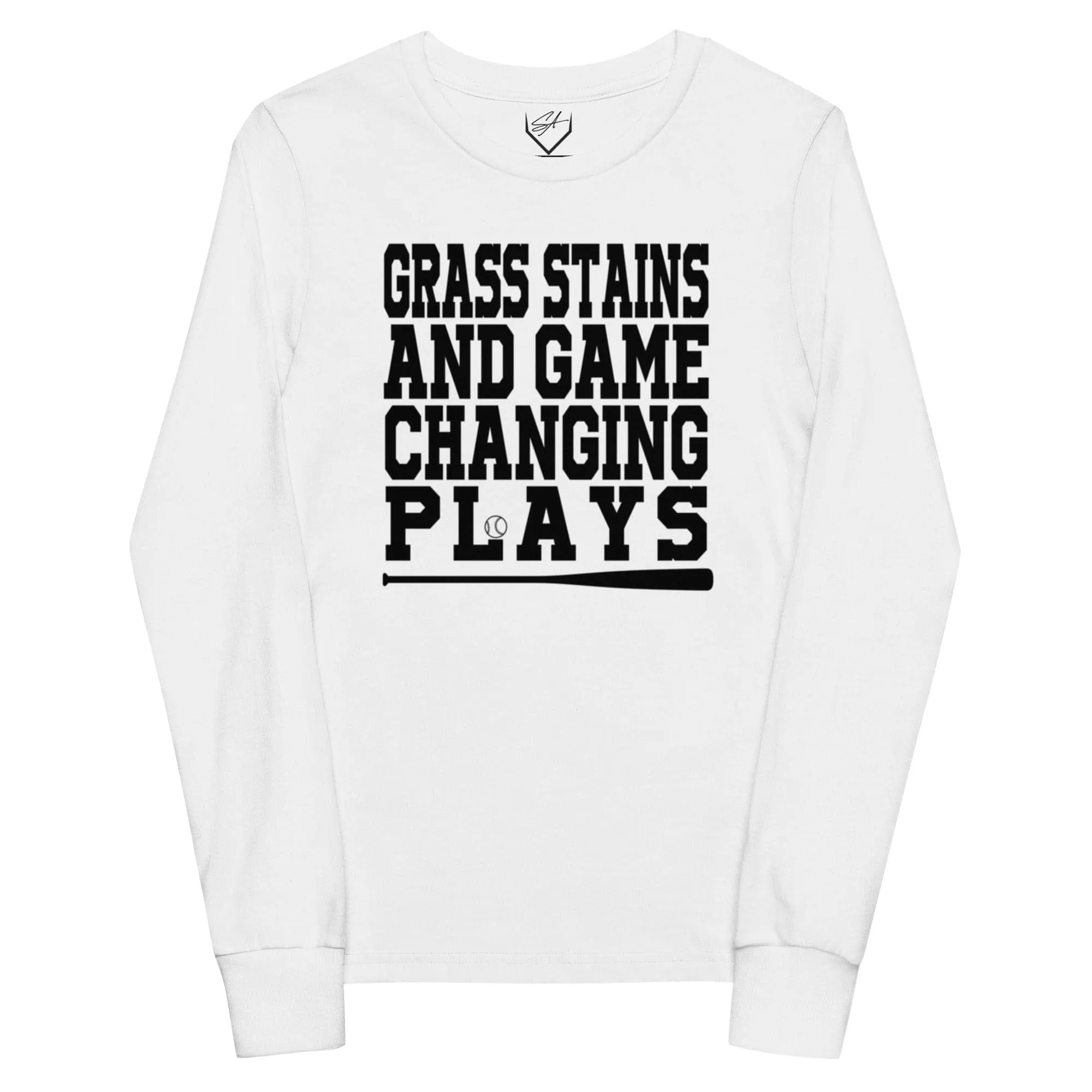 Grass Stains And Game Changing Plays - Youth Long Sleeve