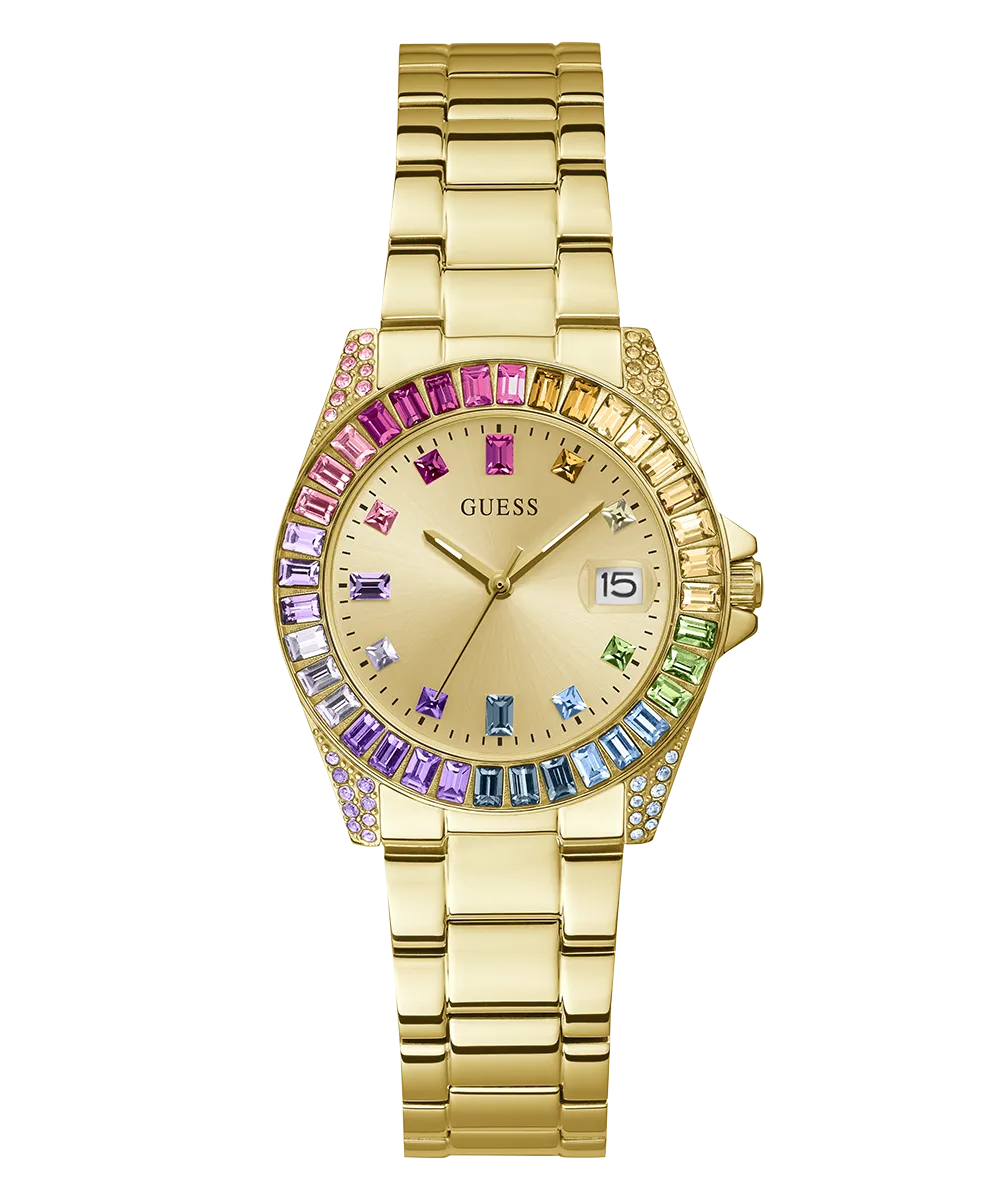 GUESS Ladies Gold Tone Date Watch