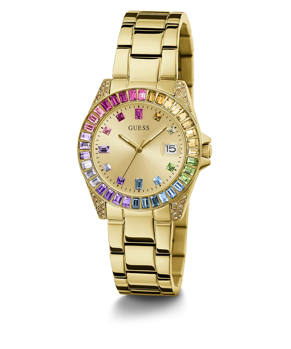 GUESS Ladies Gold Tone Date Watch