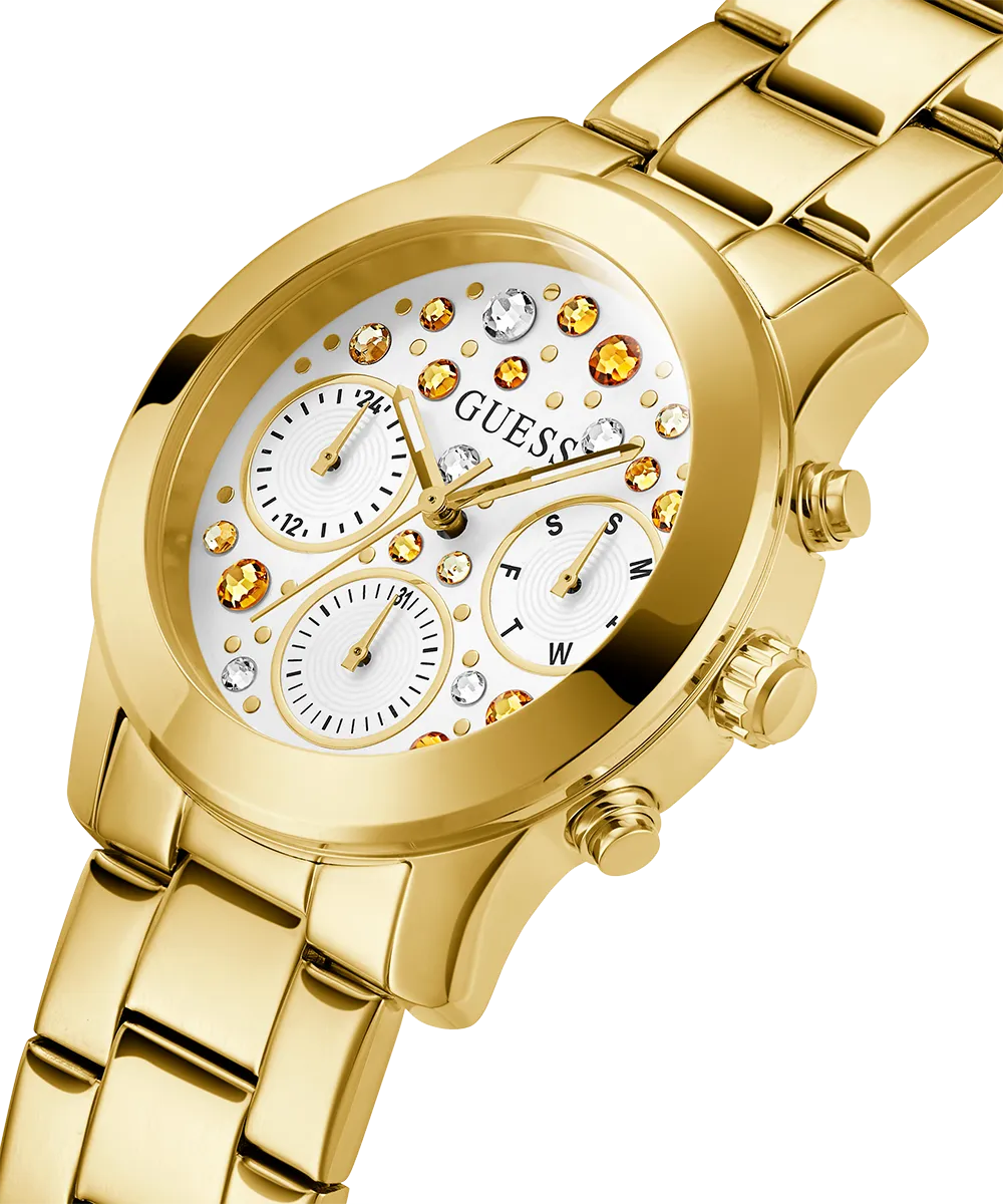 GUESS Ladies Gold Tone Multi-function Watch