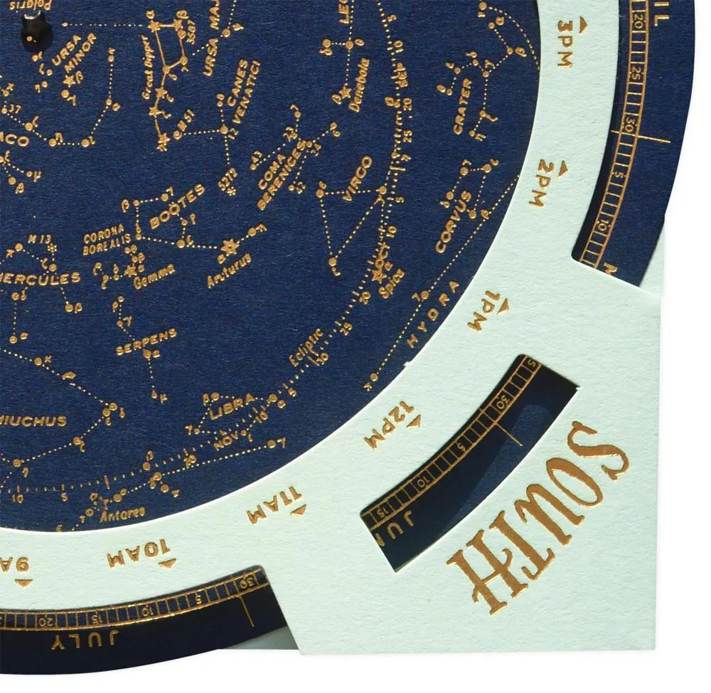 Handmade Birthday Planisphere Greeting Card