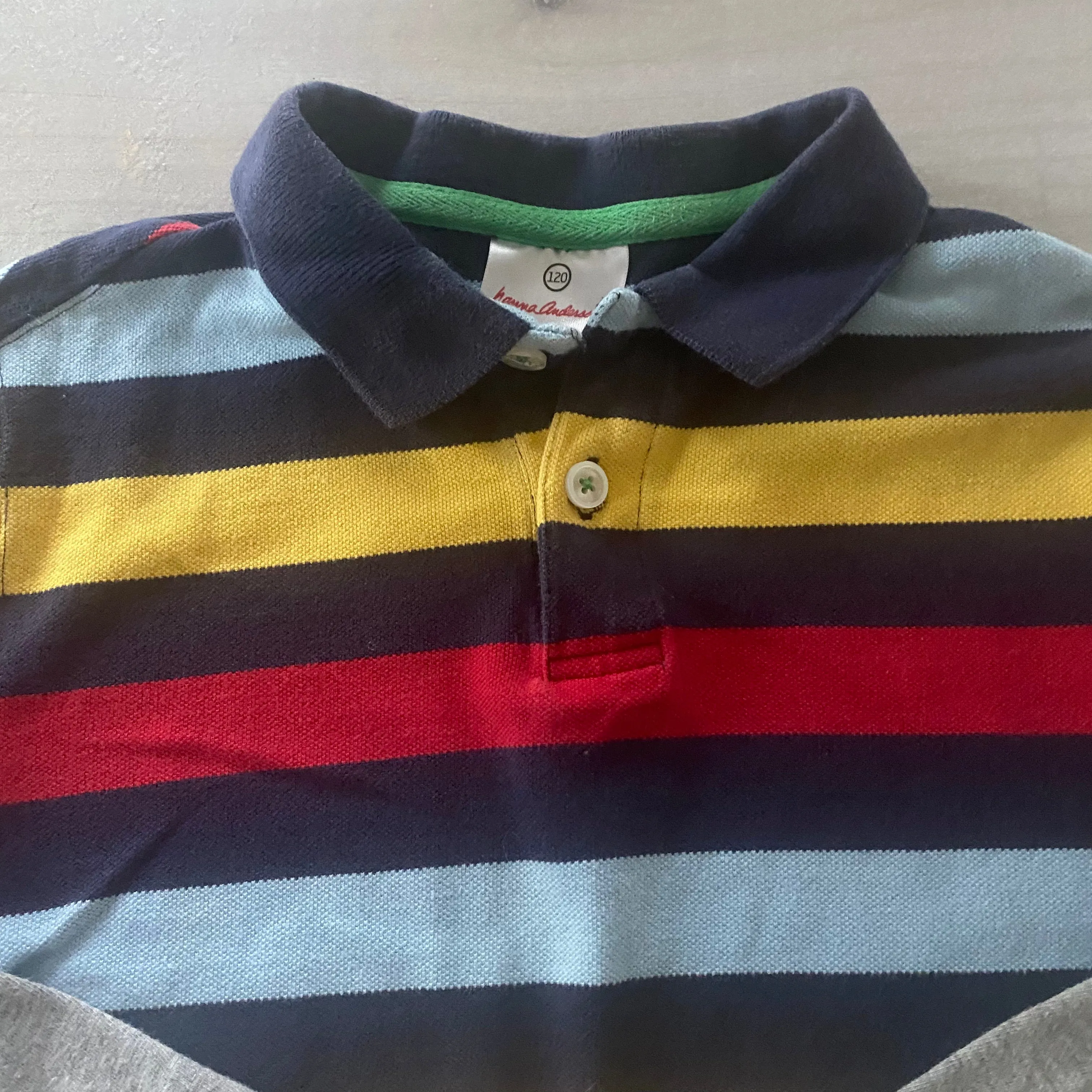 Hanna Andersson Multi-Colored Striped Polo Shirt