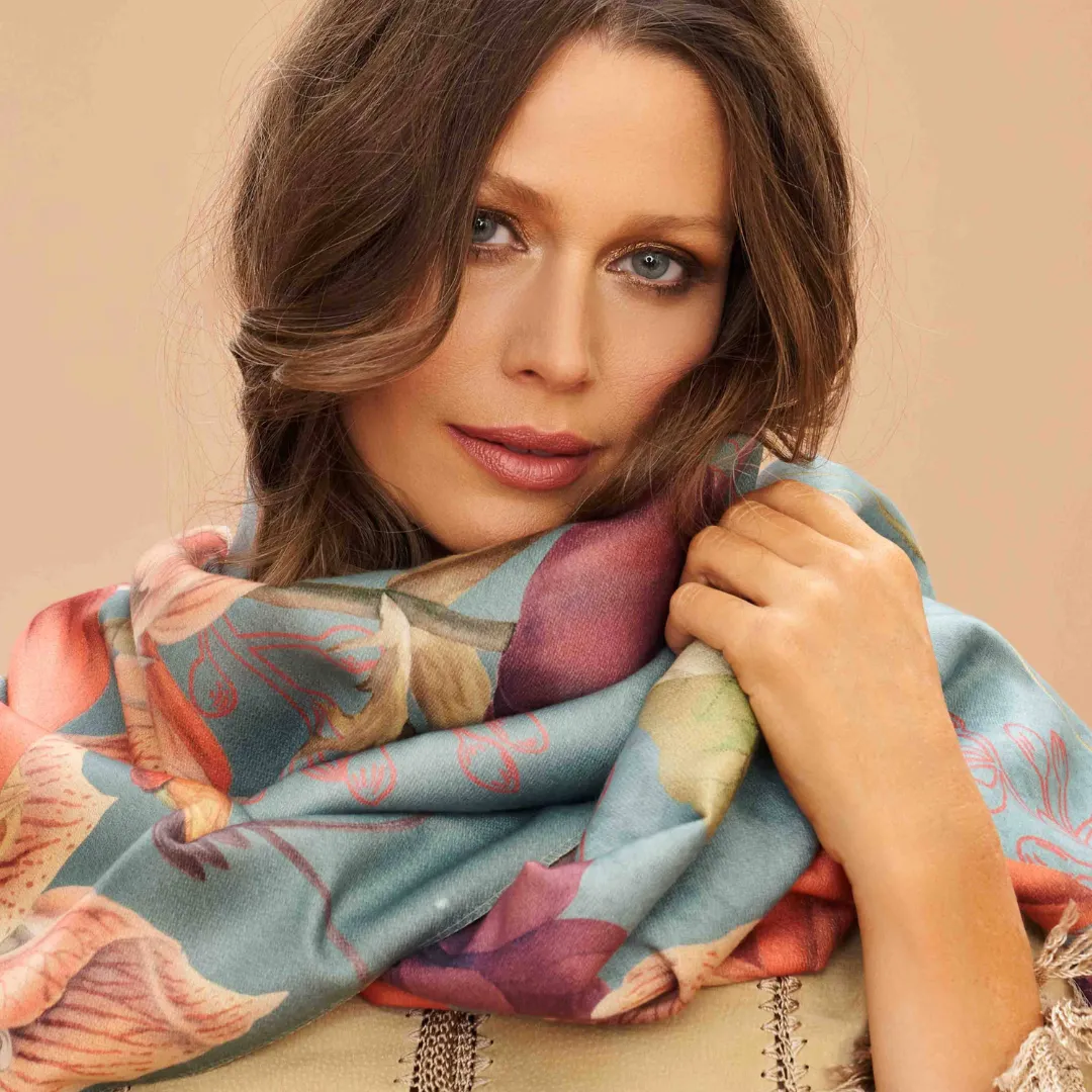 Hummingbird at Dusk Luxe Scarf