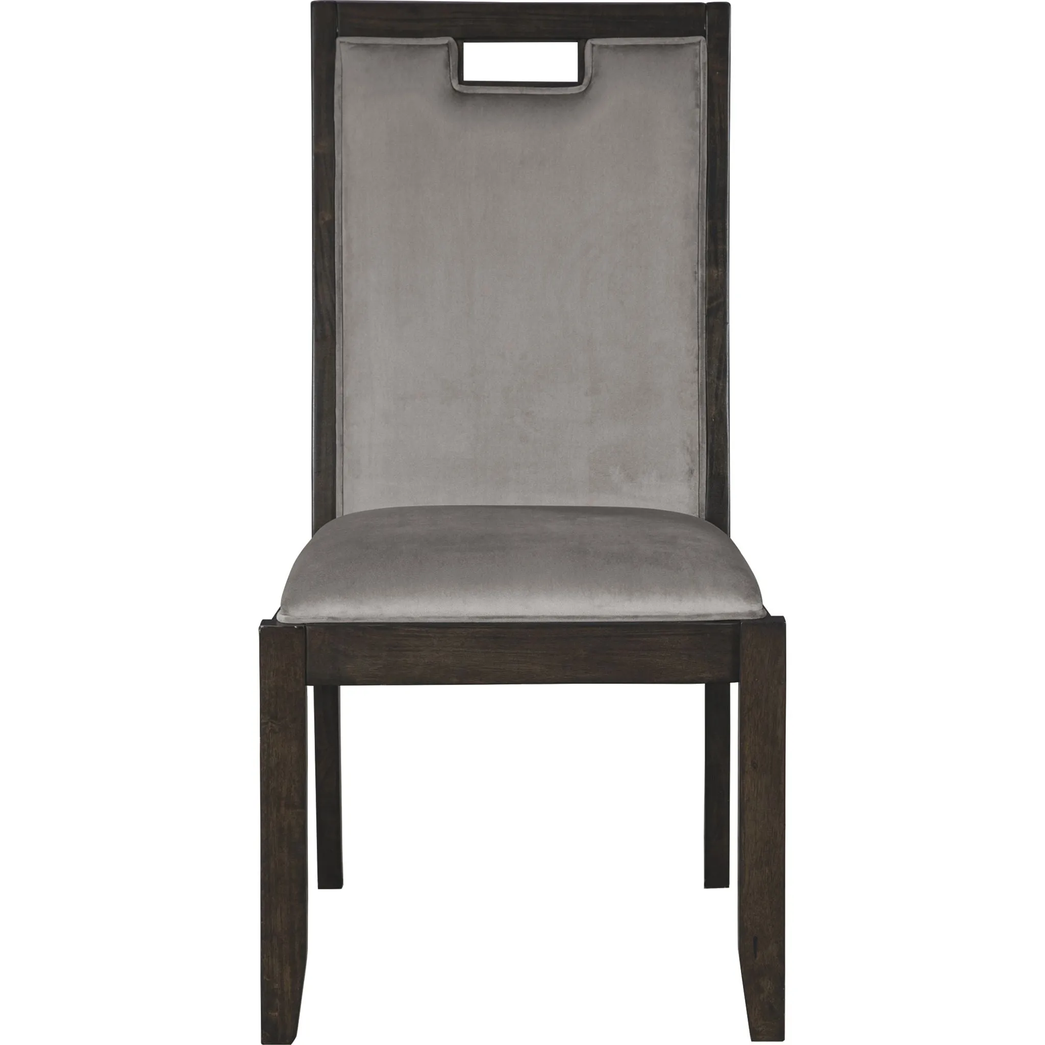 Hyndell Side Chair - Gray/Dark Brown - (D731-01)