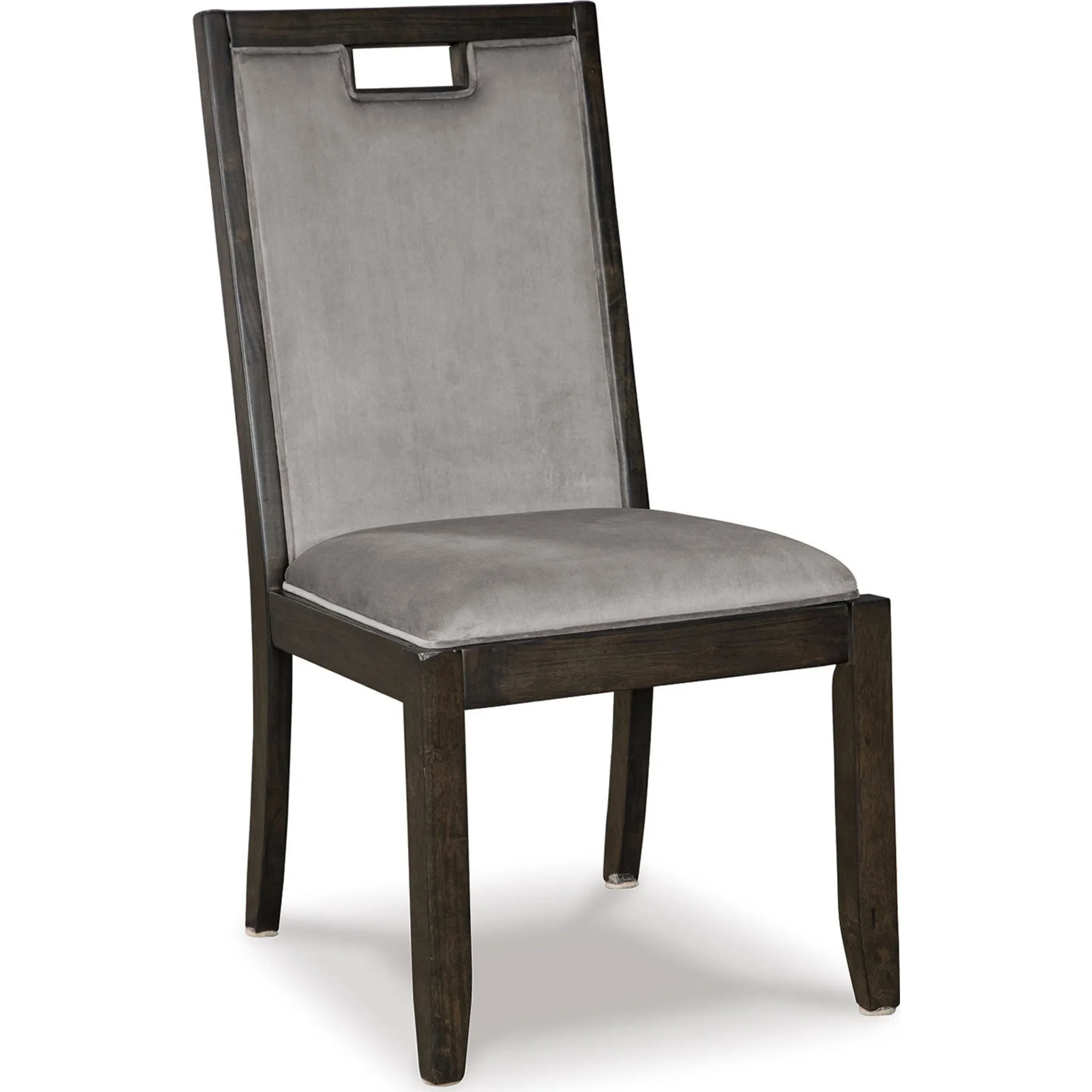 Hyndell Side Chair - Gray/Dark Brown - (D731-01)