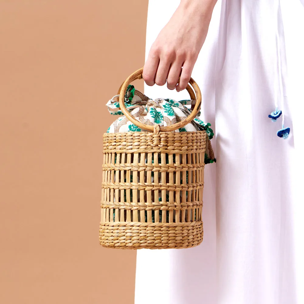 IMARS Potli Basket Bag- White