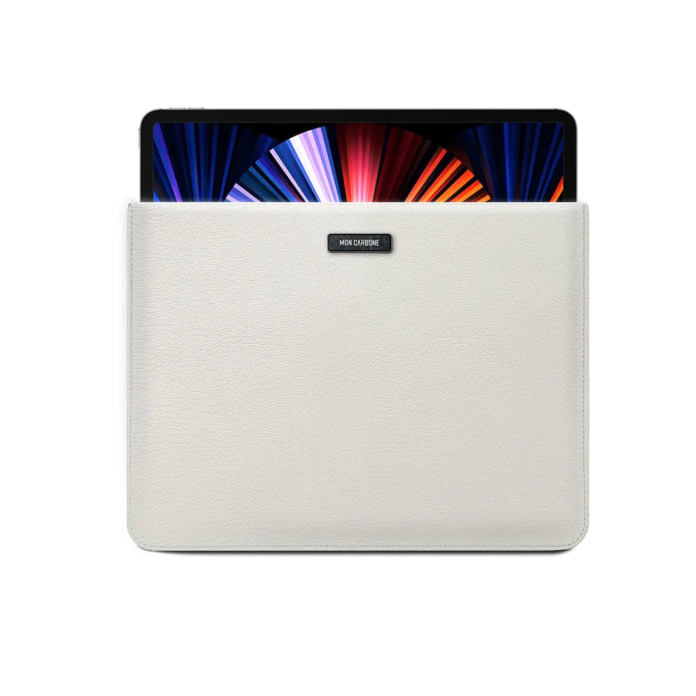 iPad Air / iPad Pro Sleeve Italian Napa Leather – Ivory White