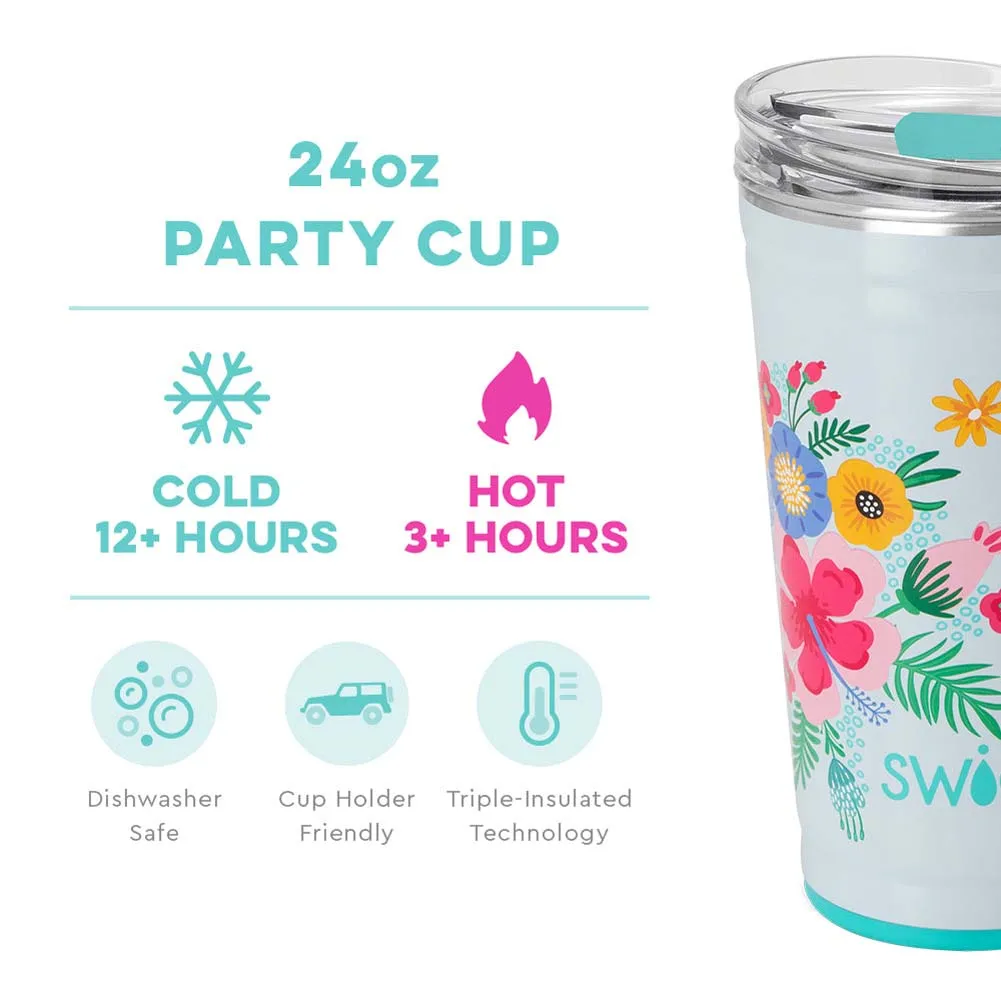 Island Bloom Party Cup 24oz by Swig Life