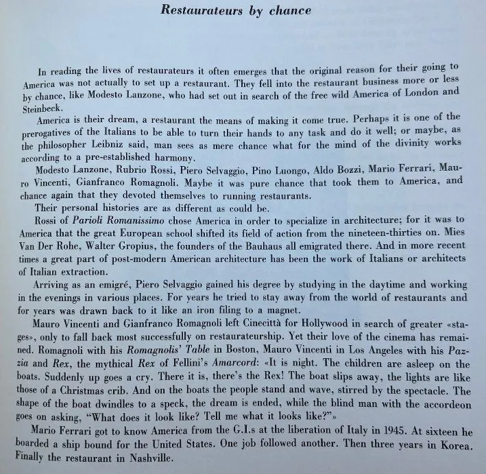 (Italian) The Egg of Columbus The History of Italian Restaurants in the United States of America 1492-1992 (Gianni Salvaterra)