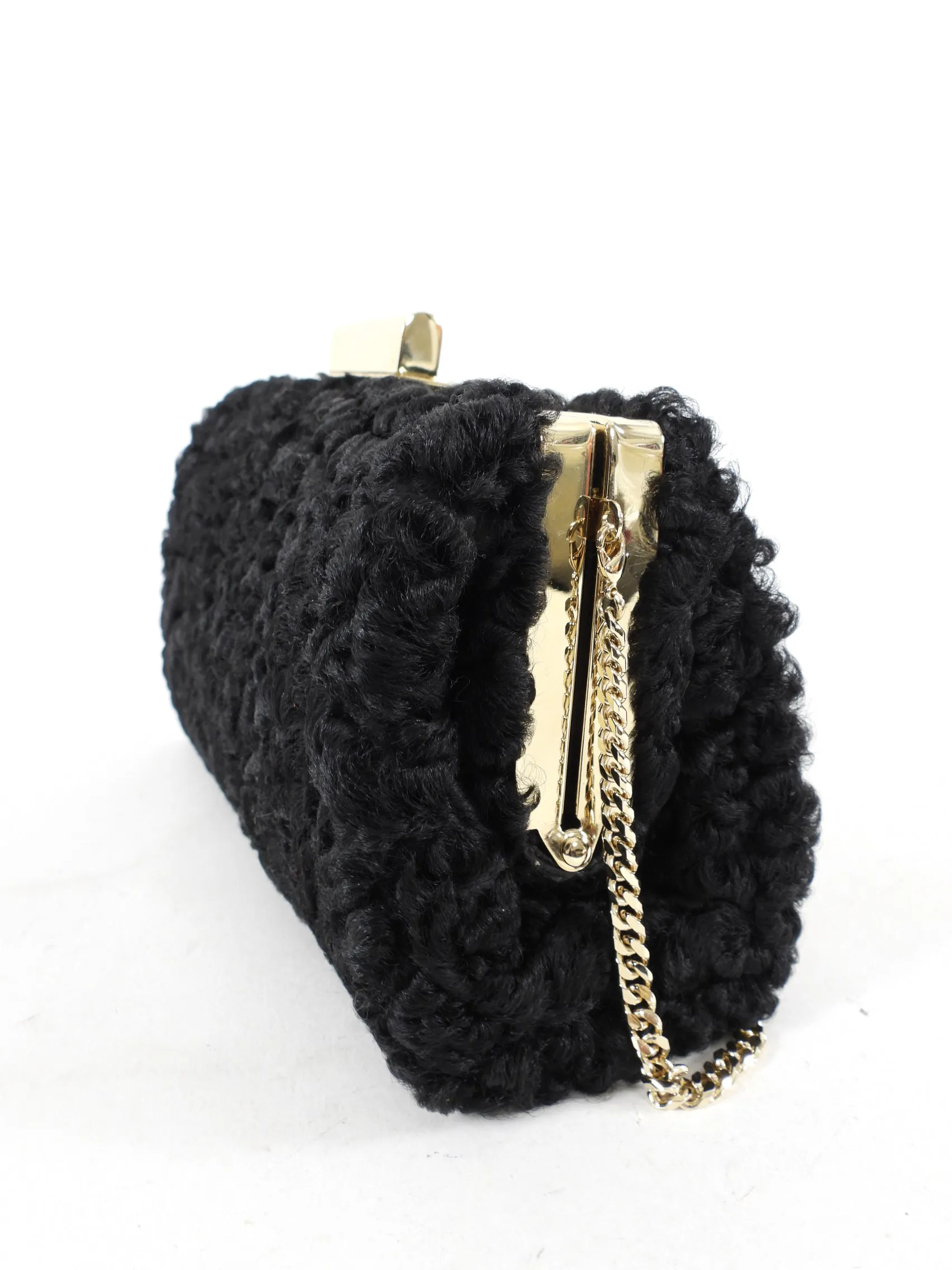 Jason Wu Black Curly Lamb Christie Box Bag