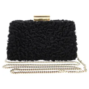 Jason Wu Black Curly Lamb Christie Box Bag