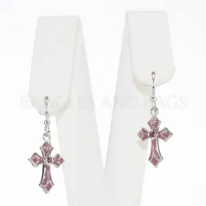 Jody Coyote Baroque Sterling Silver Austrian Cross Earrings