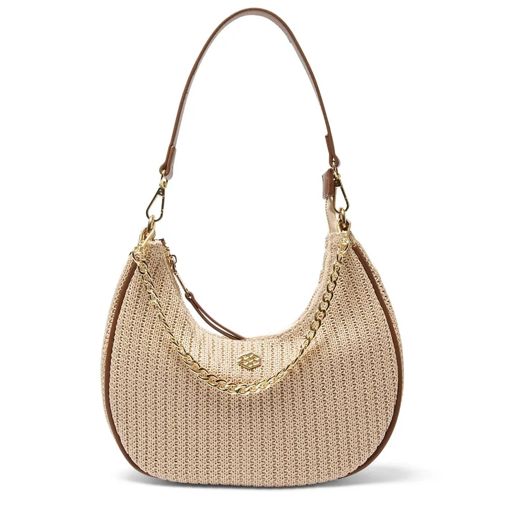 Julia Handbag in Tan/raffia