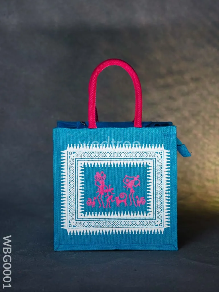 Jute bag with Warli Print - WBG0001