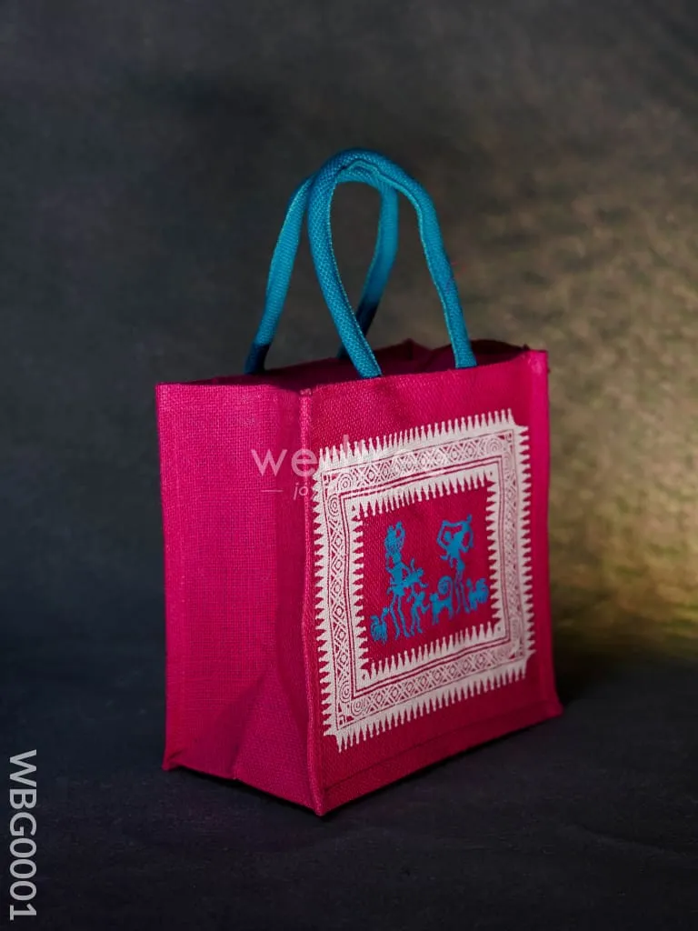 Jute bag with Warli Print - WBG0001