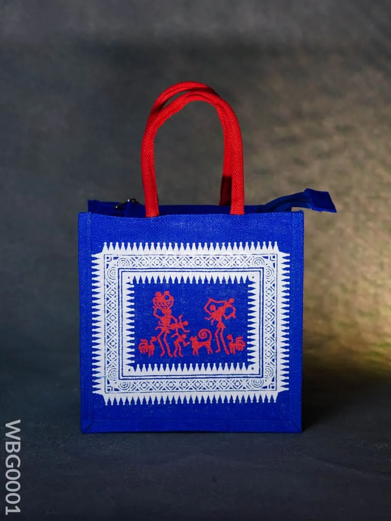 Jute bag with Warli Print - WBG0001