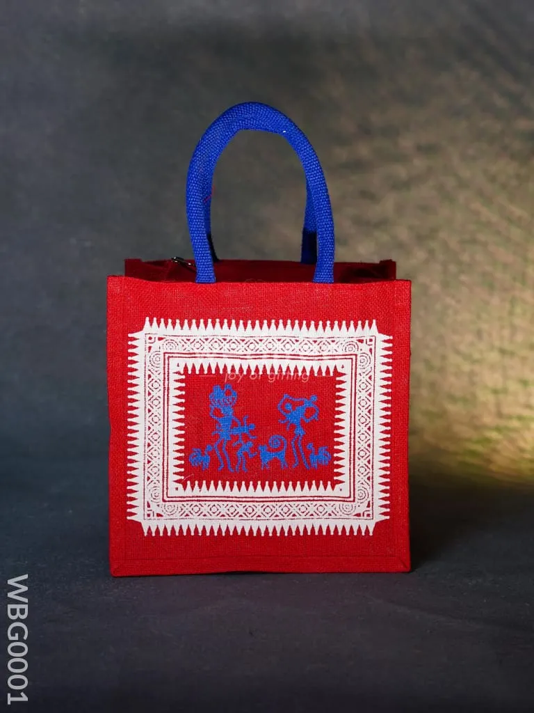 Jute bag with Warli Print - WBG0001