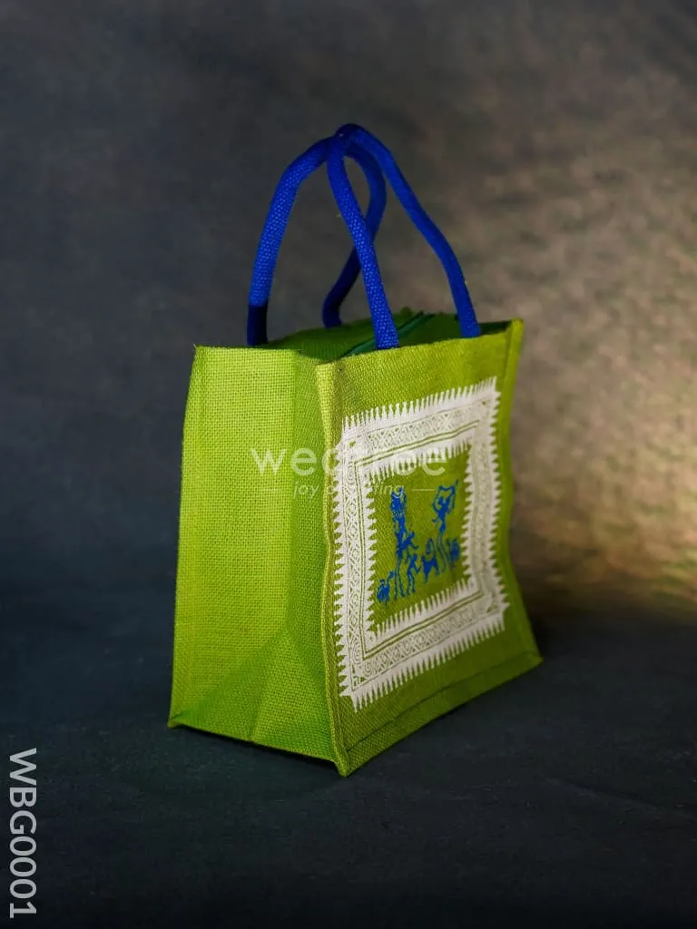 Jute bag with Warli Print - WBG0001