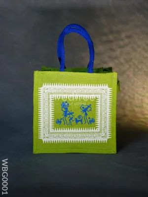 Jute bag with Warli Print - WBG0001