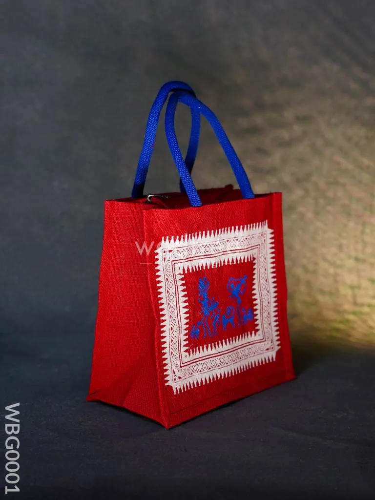 Jute bag with Warli Print - WBG0001