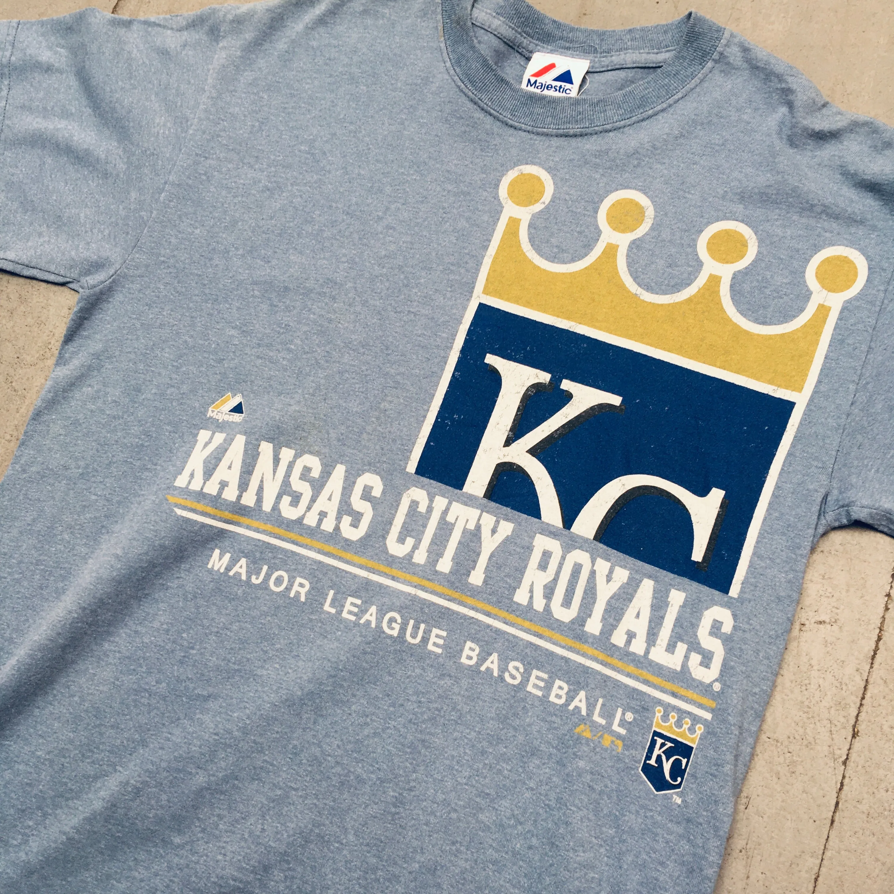 Kansas City Royals: Spellout Majestic Tee (M)