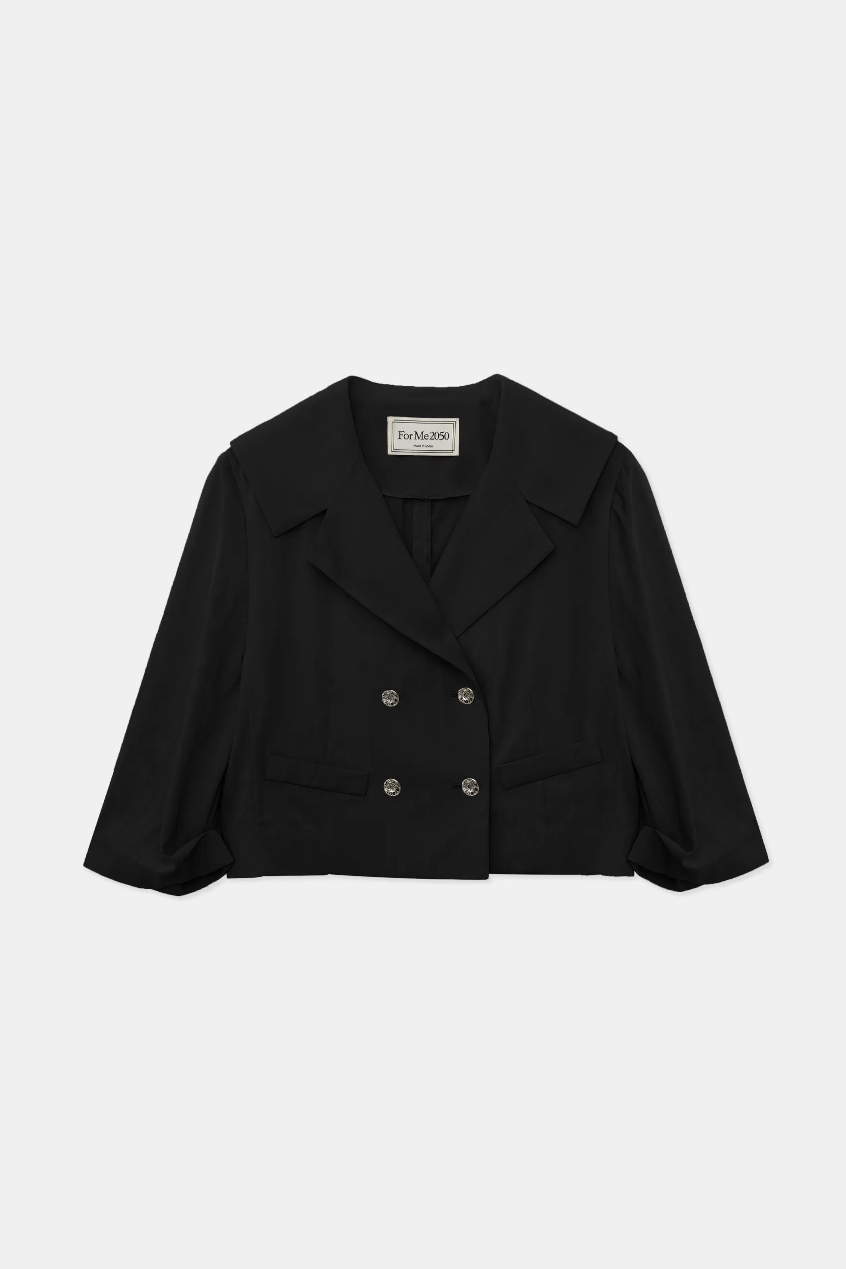 Karina Cropped Shirt, Black