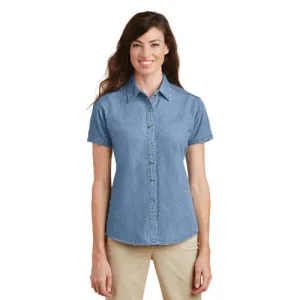 Keyglen Ct. Port & Company® - Ladies Short Sleeve Value Denim Shirt LSP11