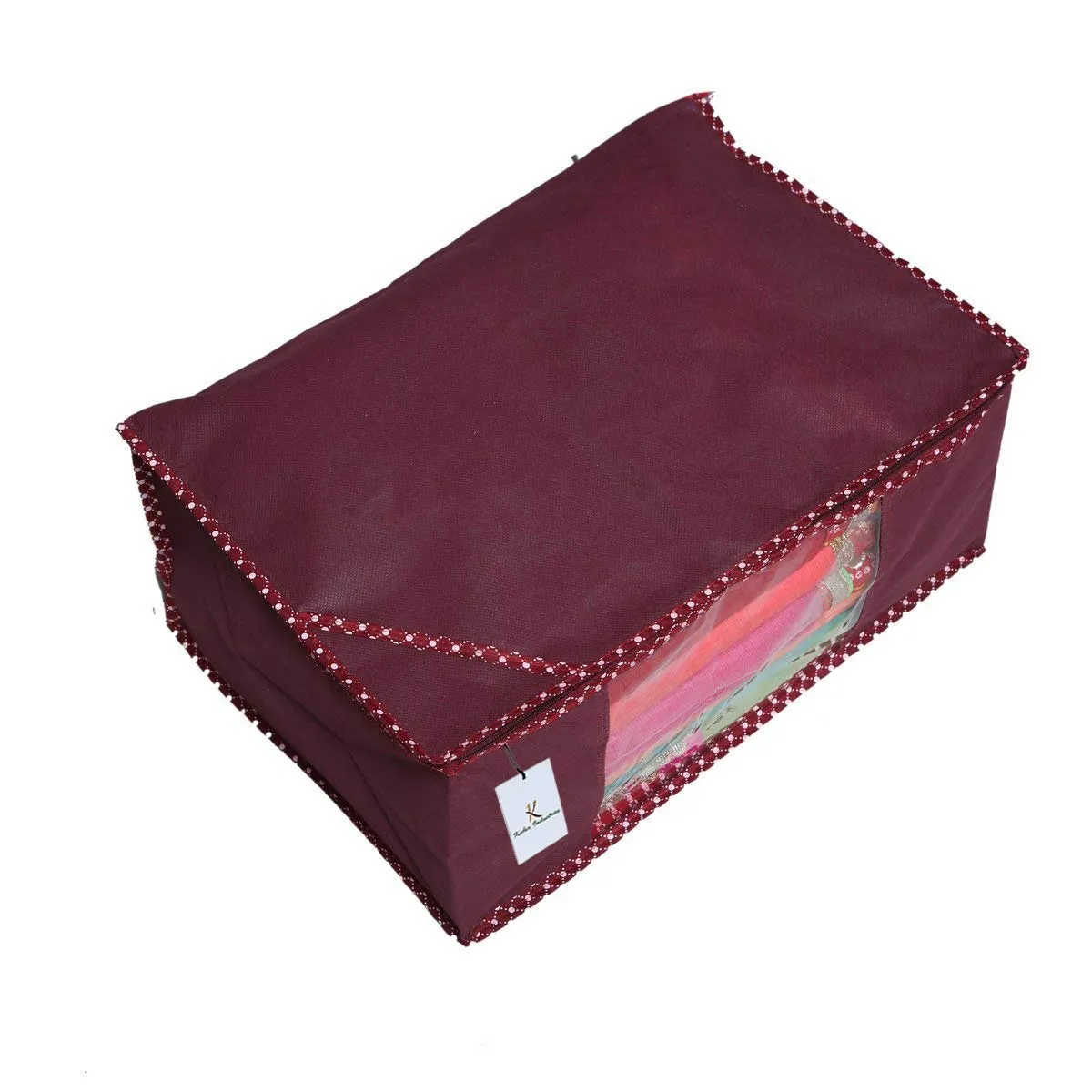 Kuber Industries 12 Piece Non Woven Saree Organiser, Maroon (VASCNWB16)