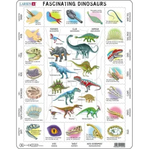 Larsen Fascinating Dinosaurs Frame Tray Puzzle