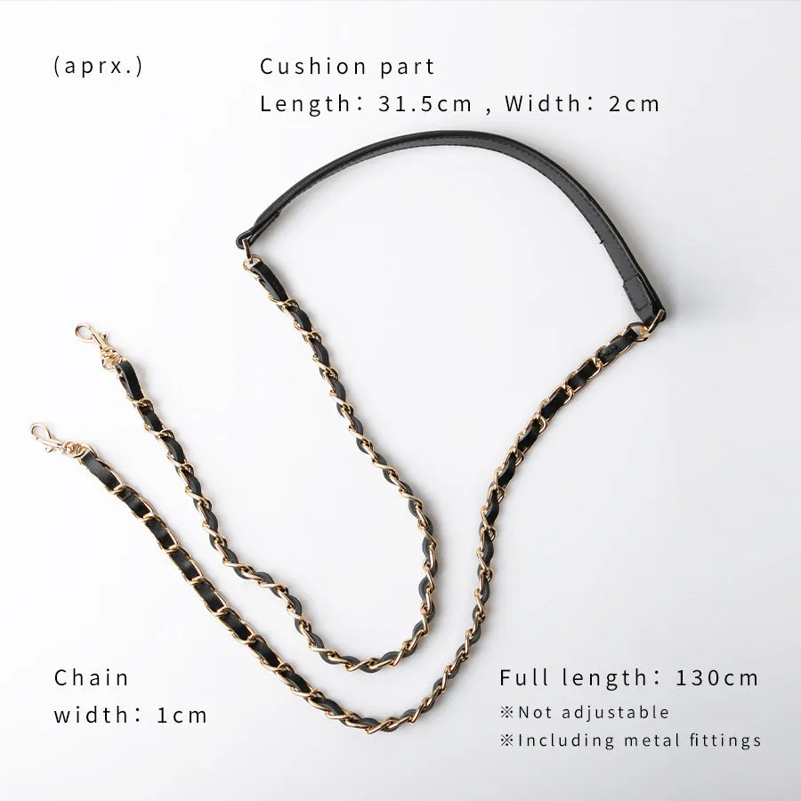 Leather chain strap Long