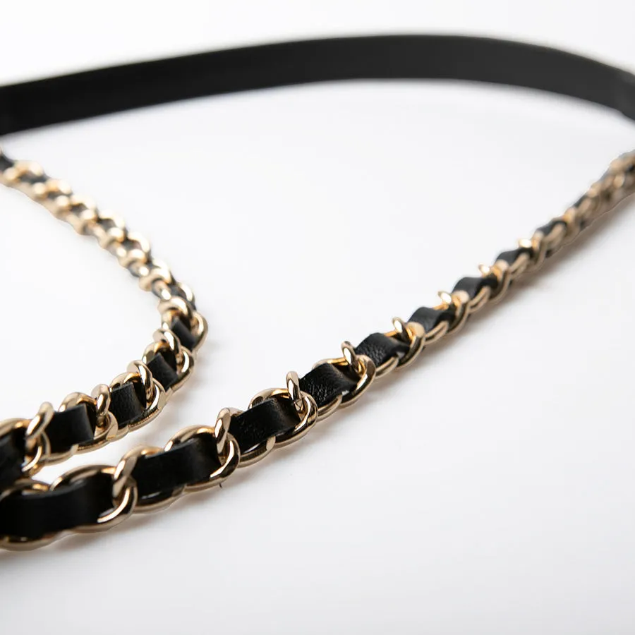 Leather chain strap Long