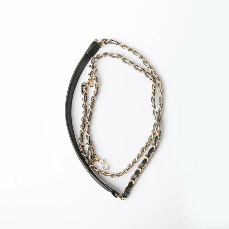 Leather chain strap Long