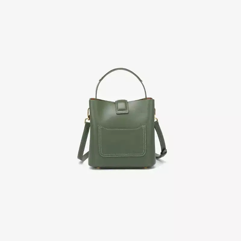 Leather Crossbody Mini Bucket Bag