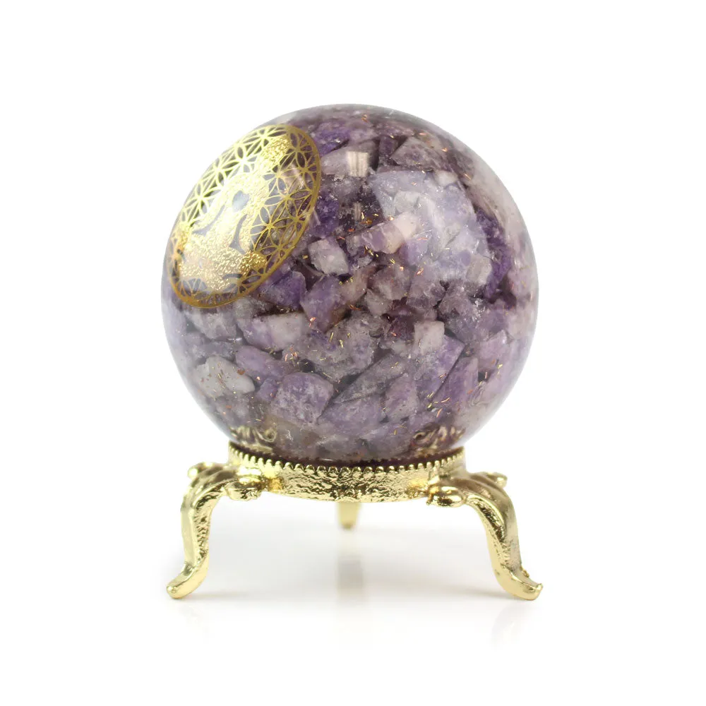 Lepidolite Resin Sphere