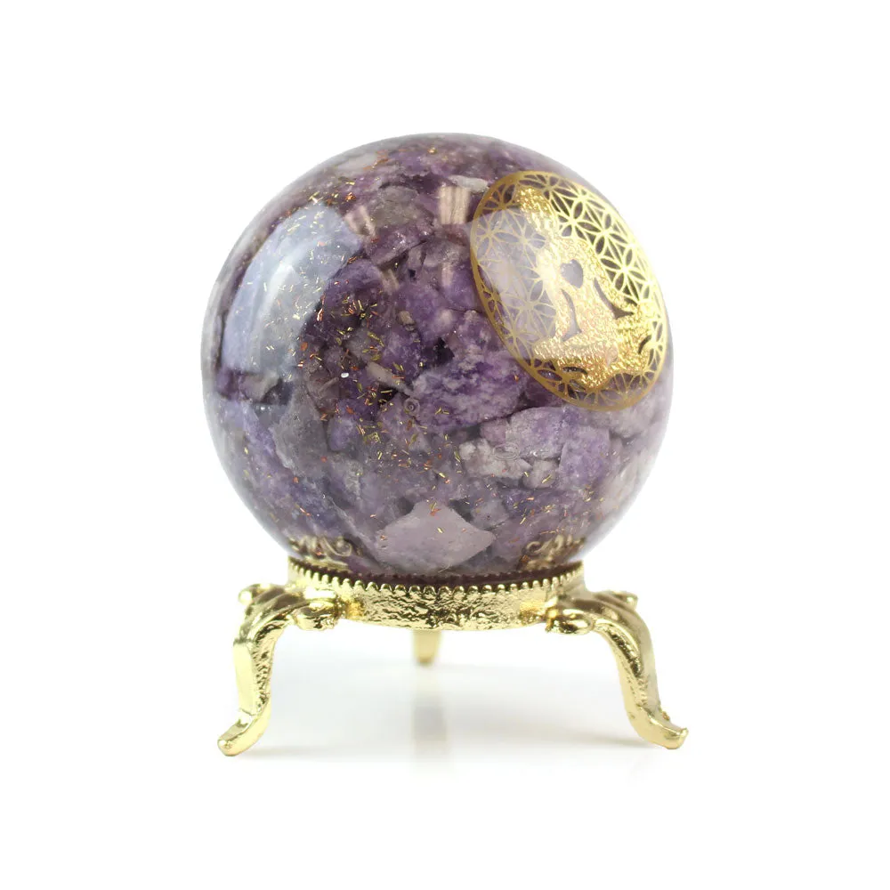 Lepidolite Resin Sphere